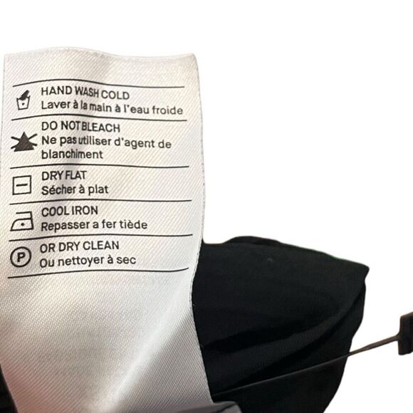 Vince Pleated Midi Skirt Women’s Size XS Black Tie Front Gathered Waist Flowy - Picture 9 of 11